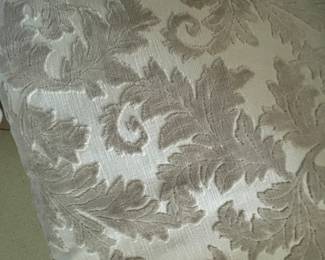 4 Custom cutout velvet upholstered club chairs. 31” across, 28” tall (floor up back) + about 2” back cushion. $250 each.