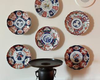7 (6 shown) OLD Imari plates 8.5”. $80 EACH