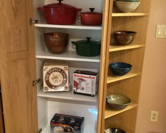 Hand thrown pottery bowls - KitchenAid copper liner 