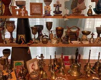 RELIGIOUS ARTICLES, CHALICE COLLECTION, BELLS