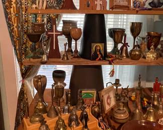 RELIGIOUS ARTICLES, CHALICE COLLECTION, BELLS