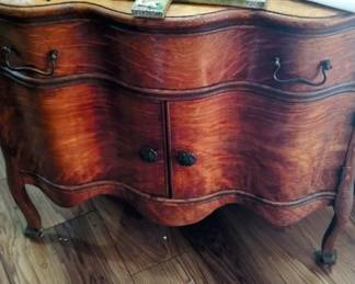 Gorgeous vintage tiger Wood cabinet