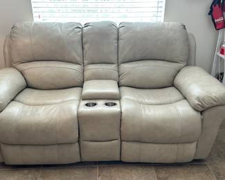 4. Leather Power Reclining Sofa, 74" w x 40" h x 37" d, $350