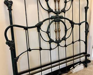 21. Meridian Model Brass Beds of Virginia (Now Worthen Furniture) Queen Bed Frame, 62" w x 62 1/2" h x 84" d, $950. Bed frames retail for over $4500