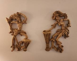 Pair of wall plaques