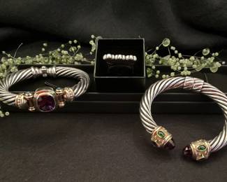 David Yurman bracelets and ring - This consigned jewelry will be shown to one person at a time and one piece at a time. (Cash or charge card only!!)