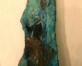 One of two unique wall hangings