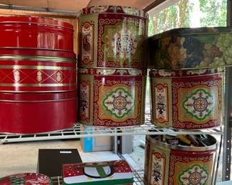 Consigned Christmas tins