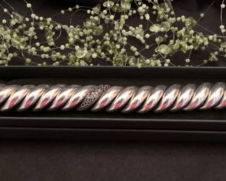 Black diamonds & silver bracelet - This consigned jewelry will be shown to one person at a time and one piece at a time. (Cash or charge card only!!)