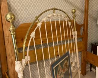 Iron and brass headboard
