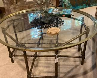 Glass top coffee table