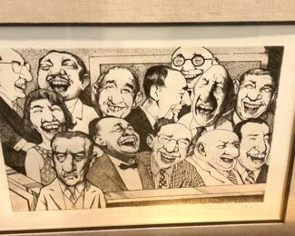 Framed "attorney art" by Charles Bragg