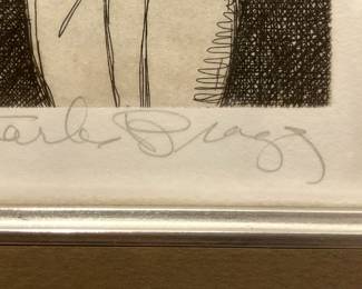 Framed "attorney art" by Charles Bragg