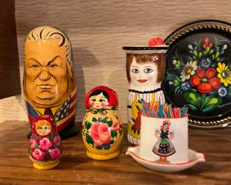 Russian stack dolls; "Roseanne" by Susan Paley