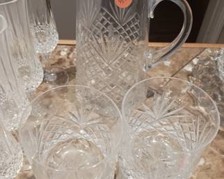 5 PC. Crystal Pitcher and Glasses set