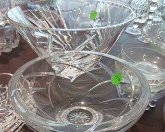 Heavy lead crystal bowls