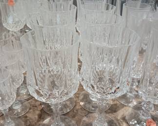 Cut crystal wine glass set by Cristal d' Arques