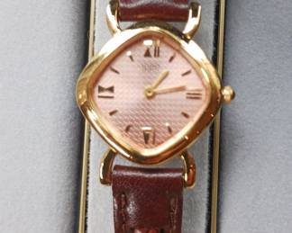 Citizen ladies watch with leather wristband.