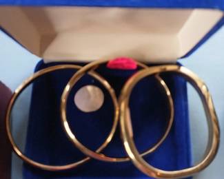 14k real gold snap bracelets. Sold separately.