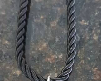 925 sterling silver monogrammed heart necklace. Initials M.J.H.