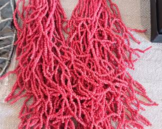 Fiery beaded necklace