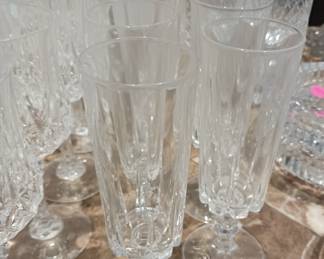 Cut crystal wine glasses
