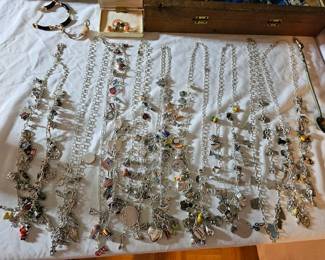 Sterling Chains Filled With Sterling Charms