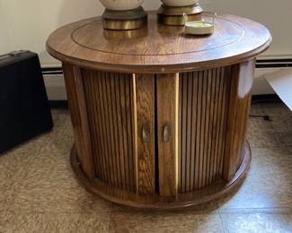 1970s accordion drawer side table