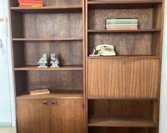 One of  four 1970's bookcases all 33"by 78". 