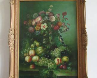 Large framed painting