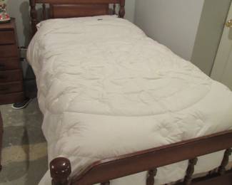 2 Matching twin beds- one has mattress and box spring the other only has the box spring