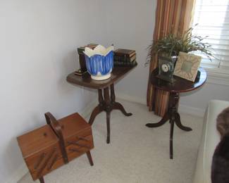 Many side and accent tables throughout the home