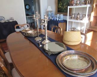 Silverplate- coffee servers, platters, trays, vases, bowls and more