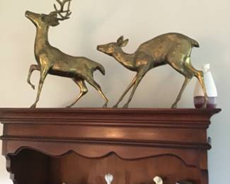MID CENTURY BRASS DEER