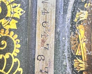 Tag on antique Singer.