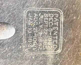 Tag on antique Singer. 