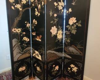 Large expanding Asian Room Divider with different images on each side