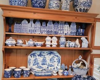 Large Blue & white collection, Burleigh Calico, Flow Blue, Chintz, Delft