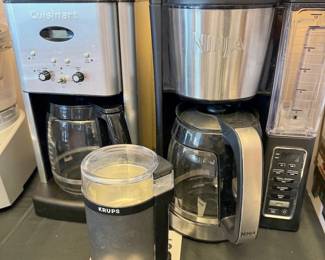 Cuisinart + Ninja coffee makers, Krups bean grinder