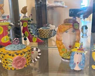 Collectible ceramics from Babs: teapot, mugs, pitcher