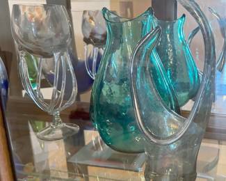 Glasswares, some possibly Blenko