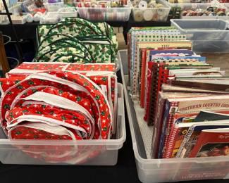 Cookbooks, dish organizers