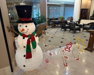 Many Light Up Christmas decorations