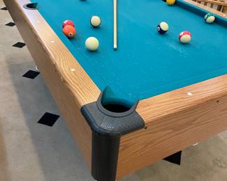 Halex pool table and accessories 78&1/2" long 34&1/2 wide. 