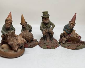 Four Tom Clark Gnome Figurines