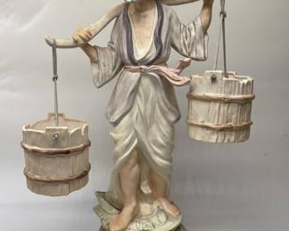 Tall Porcelain Asian Figurine of Man 