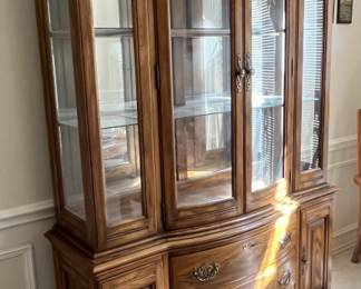Sklar-Peppler Lighted Oak China Cabinet
