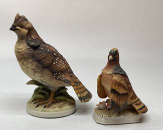 Two Vintage Porcelain Bird Figurines