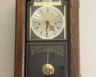 Linden Westminster Wall Clock in Oak Case 
