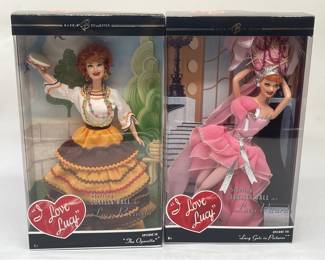 Two I Love Lucy Barbie Dolls
